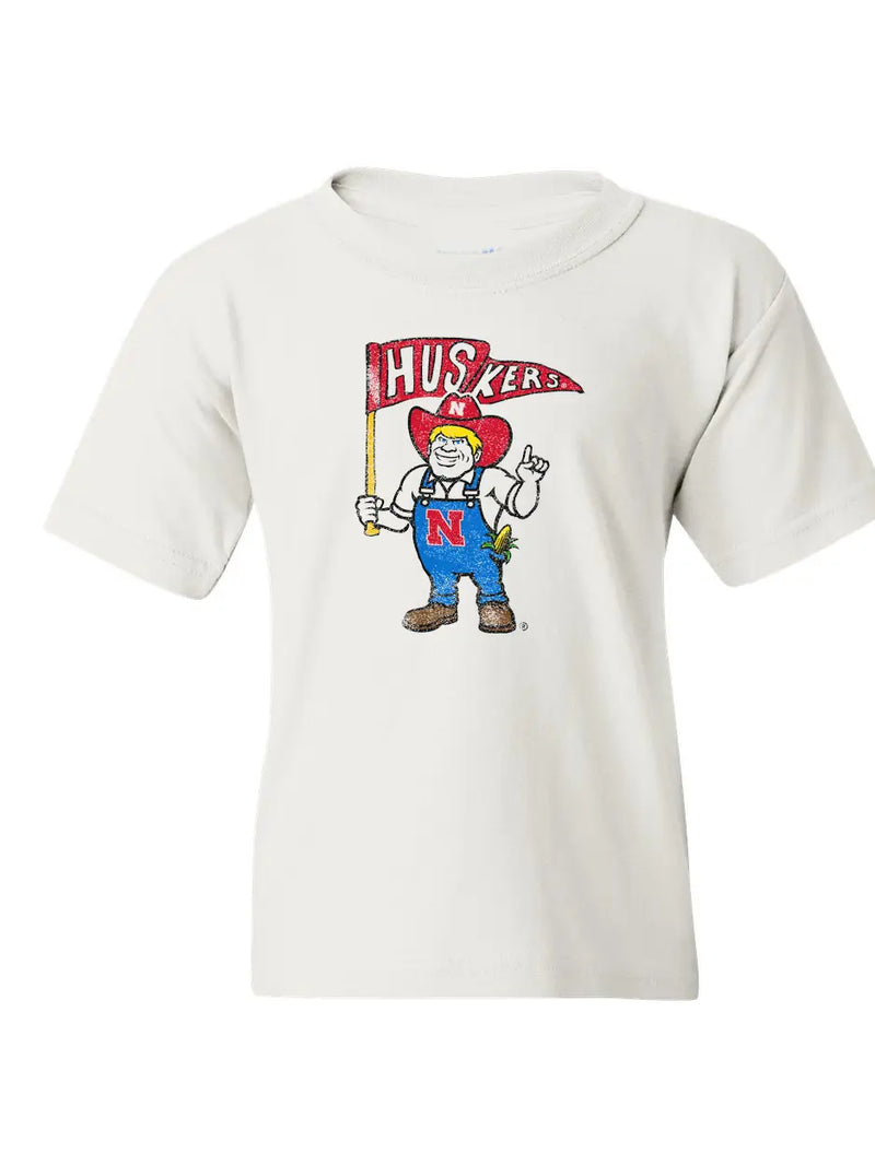 Children's Nebraska Huskers Mascot Flag Tee