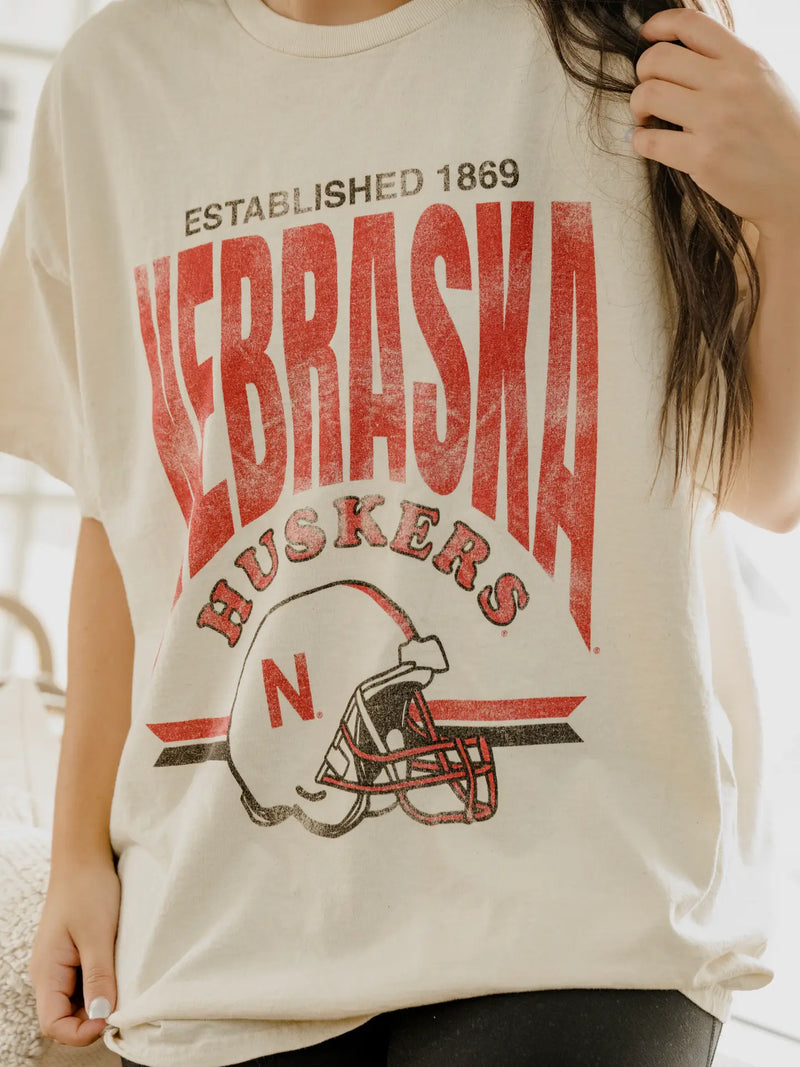 Nebraska Established Date Helmet Tee