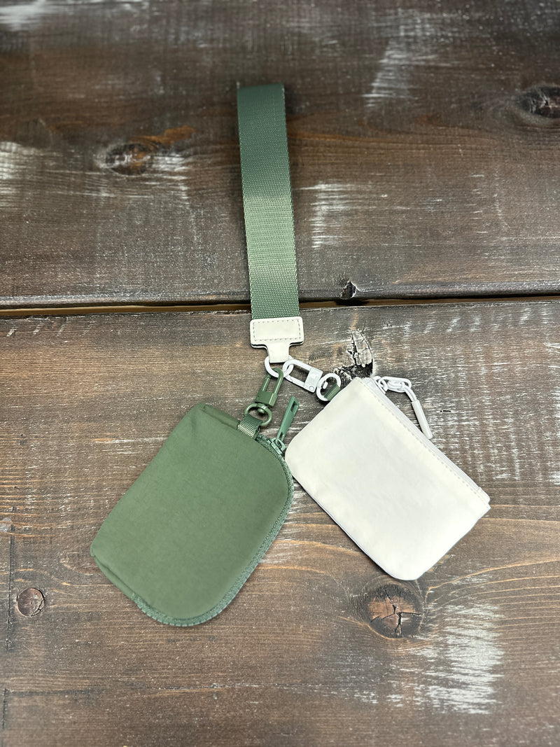 Dual Pouch Wristlet Wallet