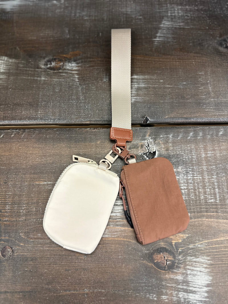 Dual Pouch Wristlet Wallet