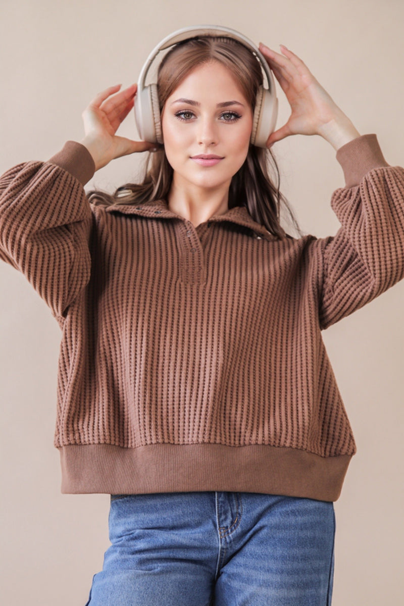 Teagan Waffle Knit Top