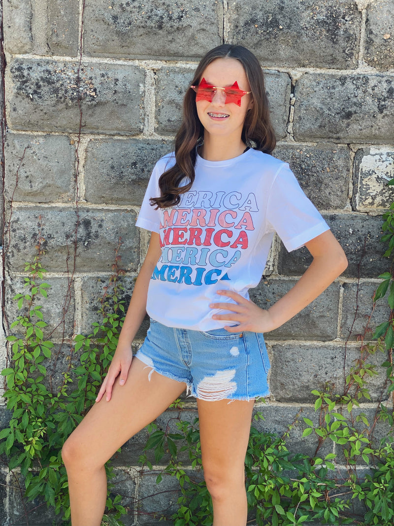 Retro America Repeat Graphic Tee