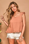 Angel Sleeve Ruffle Top