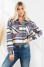 Ashley Crop Plaid Shacket