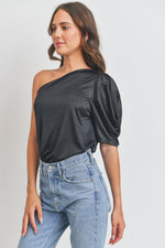 Date Night One Shoulder Puff Sleeve