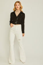 Roxi Cropped Moto Jacket